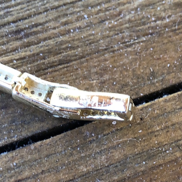 NWOT 925 Sterling Silver Gold Vermeil Overlay Crystal Wavy Tennis Bracelet! - Picture 13 of 13